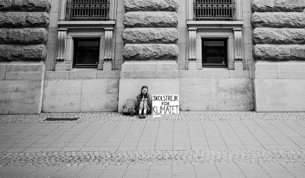 Greta Thunberg: photo by Adam Johansson